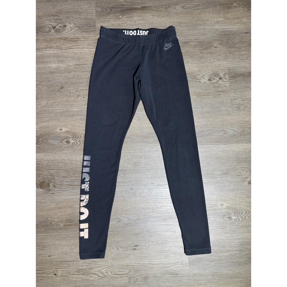 Nike Just Do It Women's Leggings Black Size S Athletic Training Yoga Pants